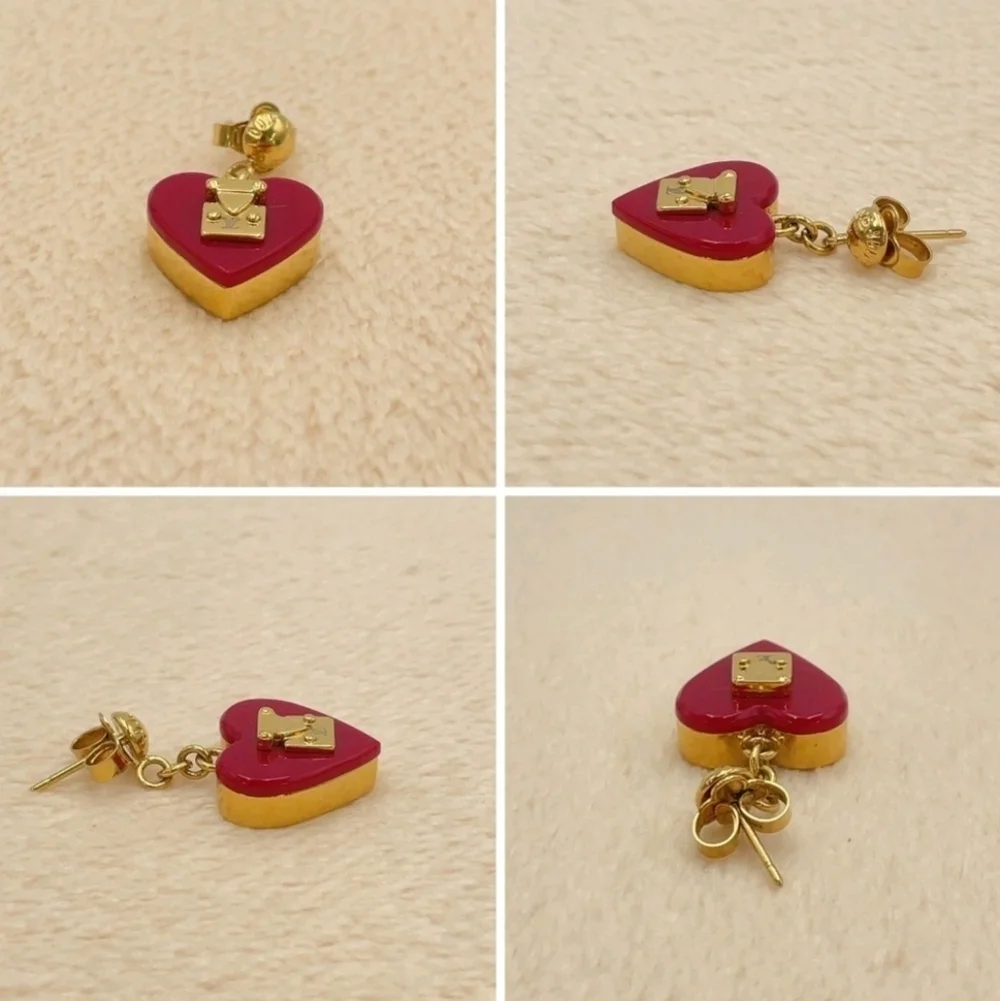 Louis Vuitton Sweet Monogram Heart Drop Earrings M68790